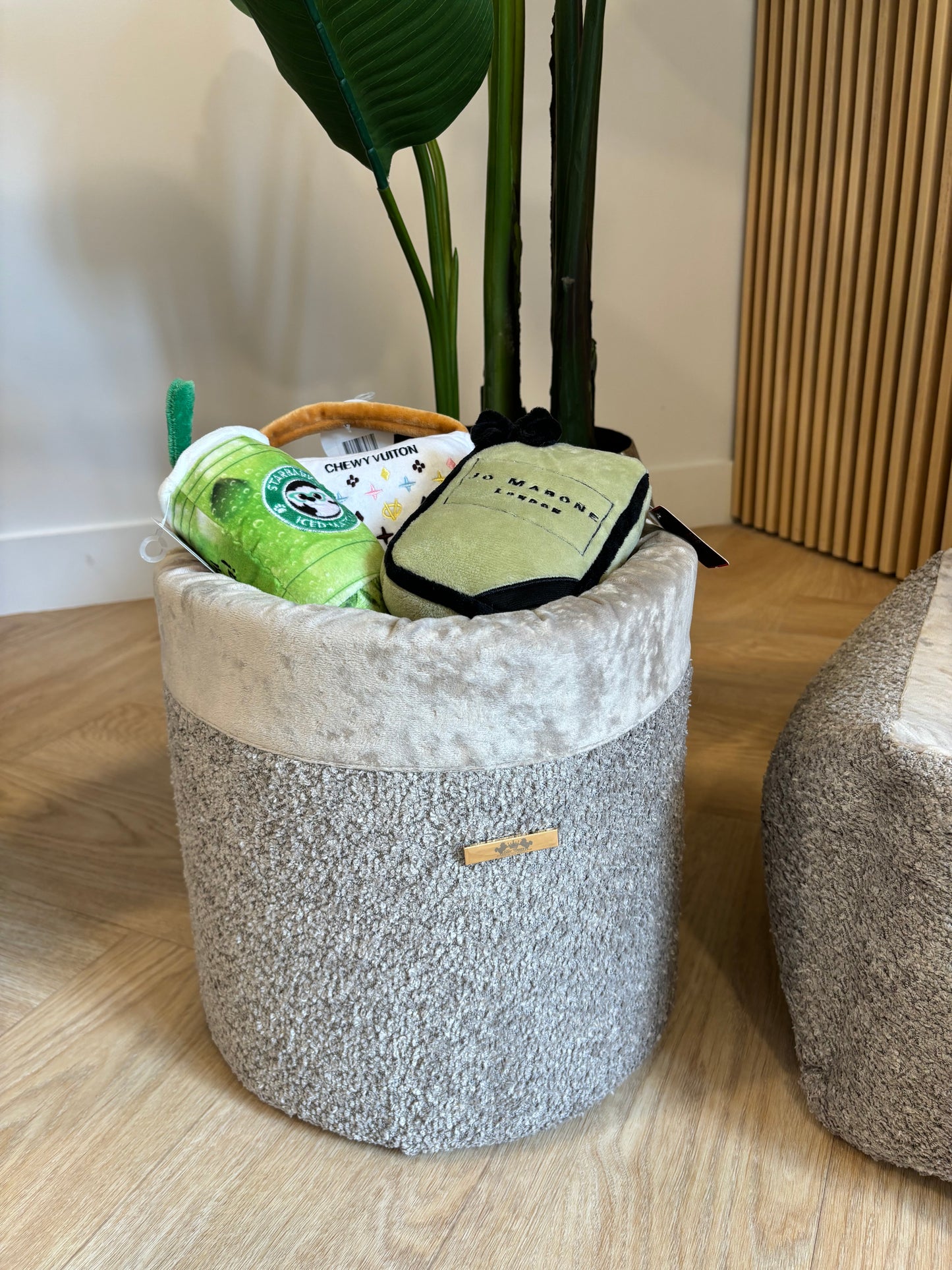 Set mand met speelgoedbox grijs