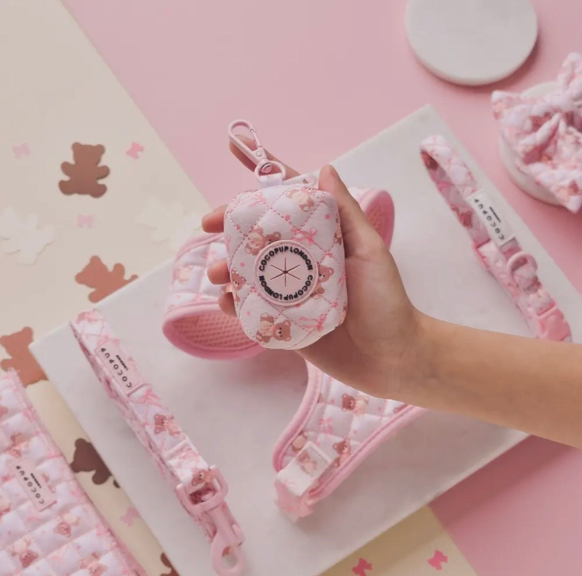 Cocopup London - Poepzakhouder teddybeer roze