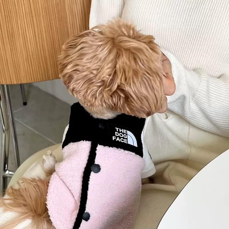 The Dog Face - Fleece vest roze