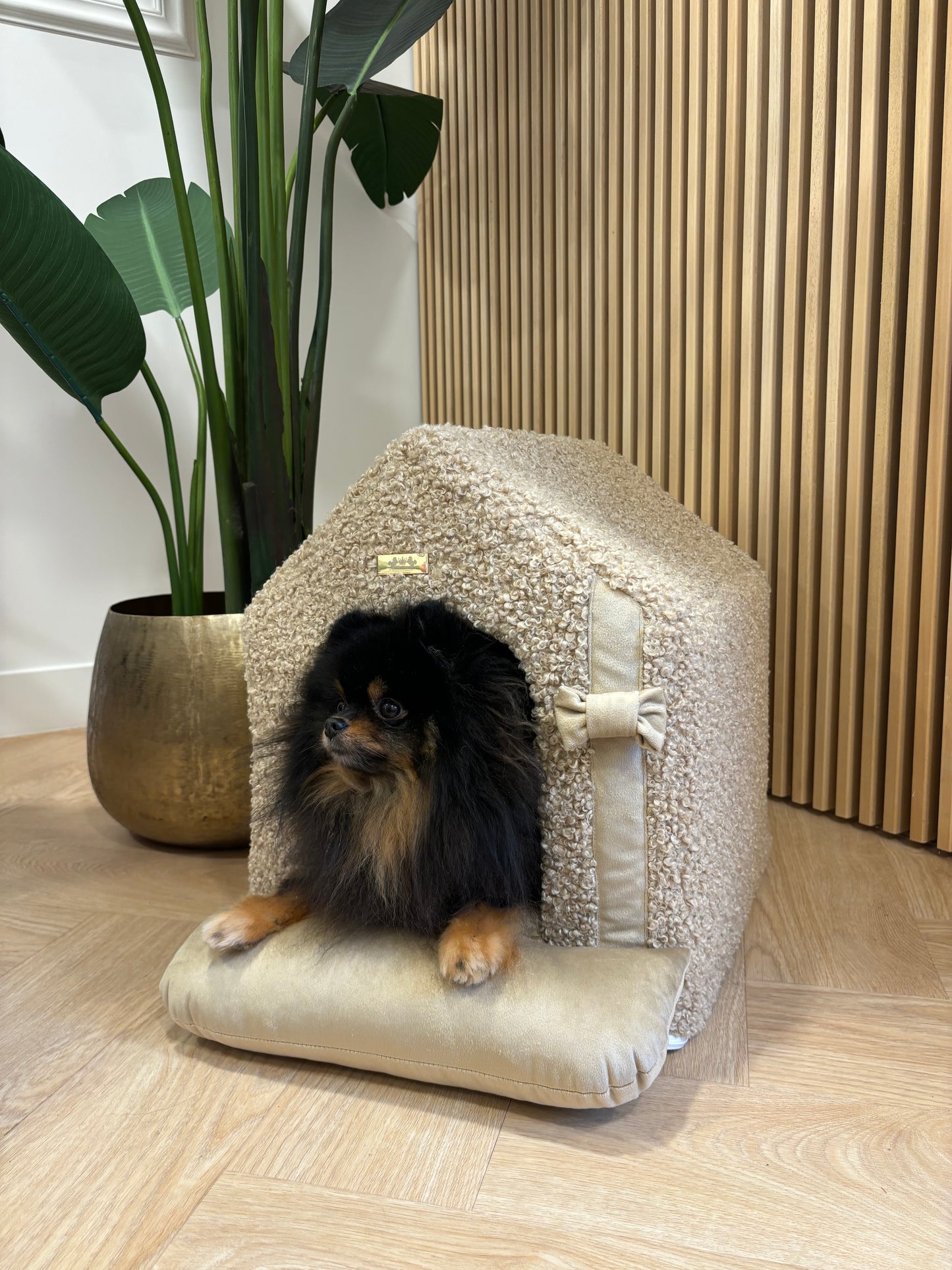 Huisje teddy beige