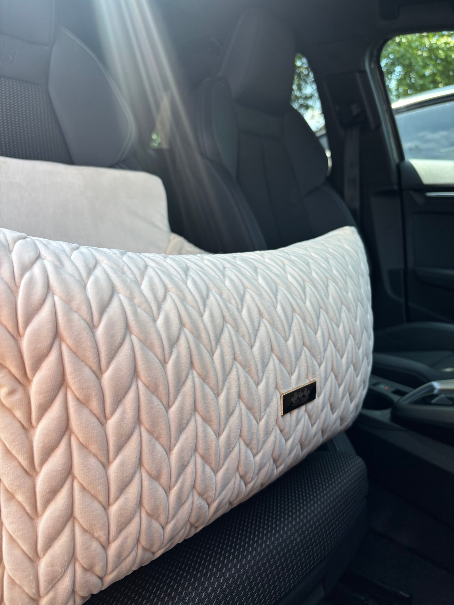 Autostoel Athena Velours creme wit