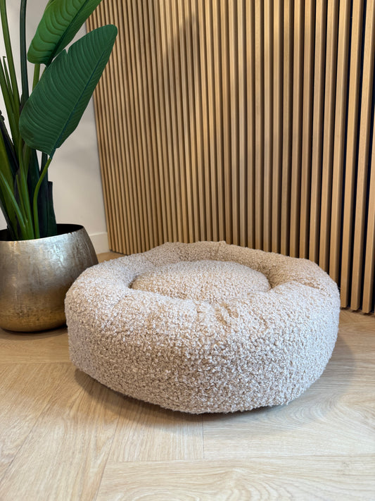 Curly Donut mand beige