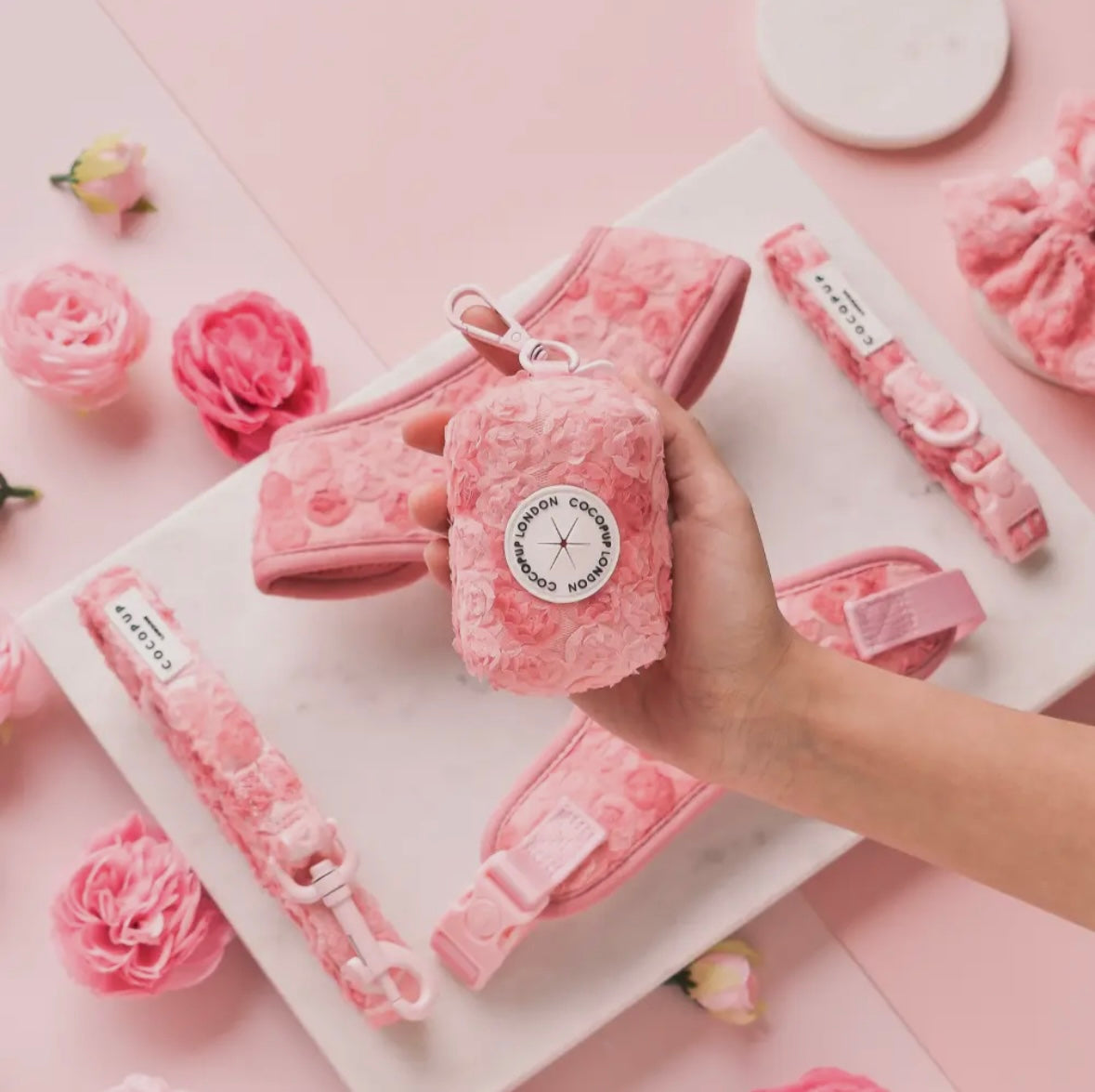 Cocopup London - Poepzakhouder Peony roze