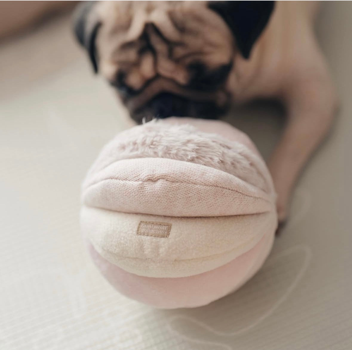 Lambwolf - Snuffel speelgoedbal Toto roze