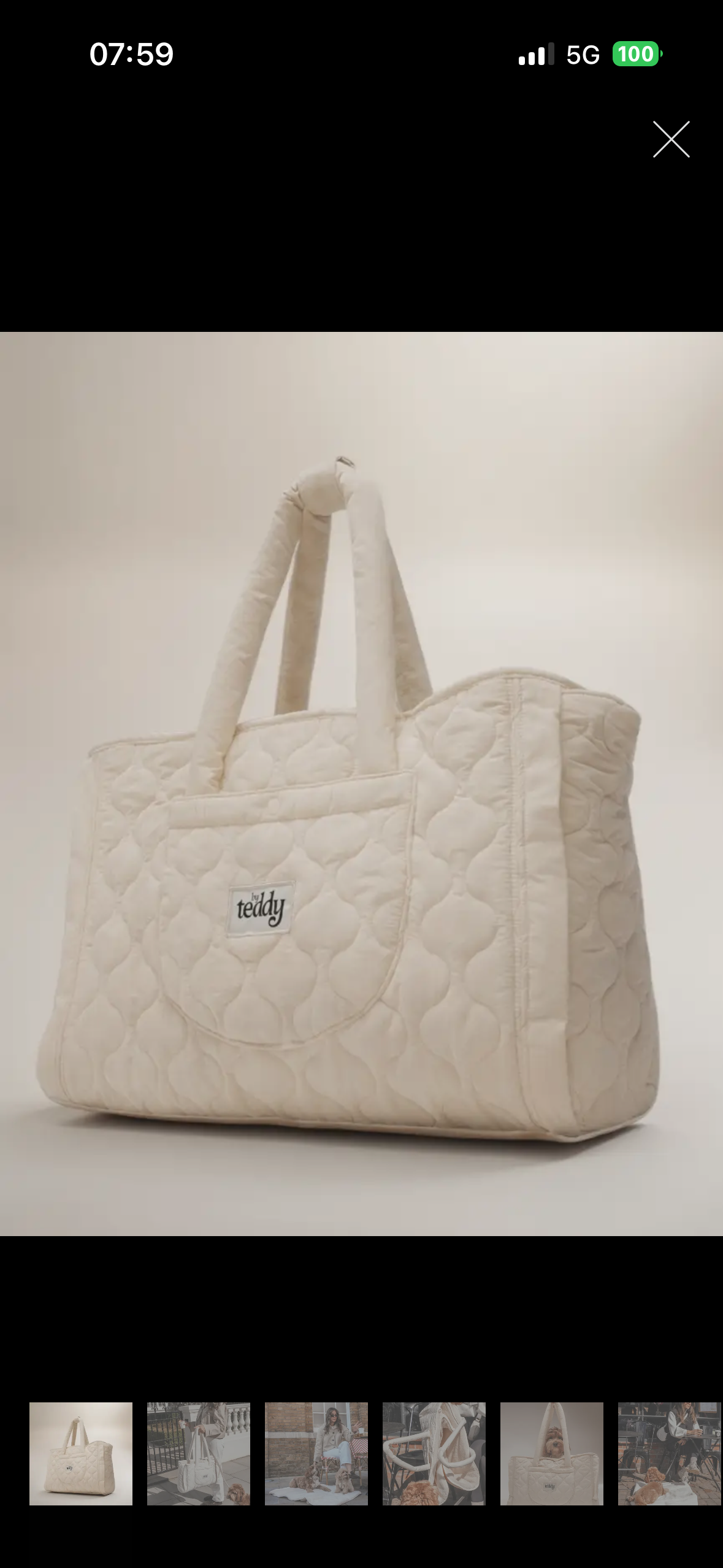 By Teddy - Doorgestikte mat tas