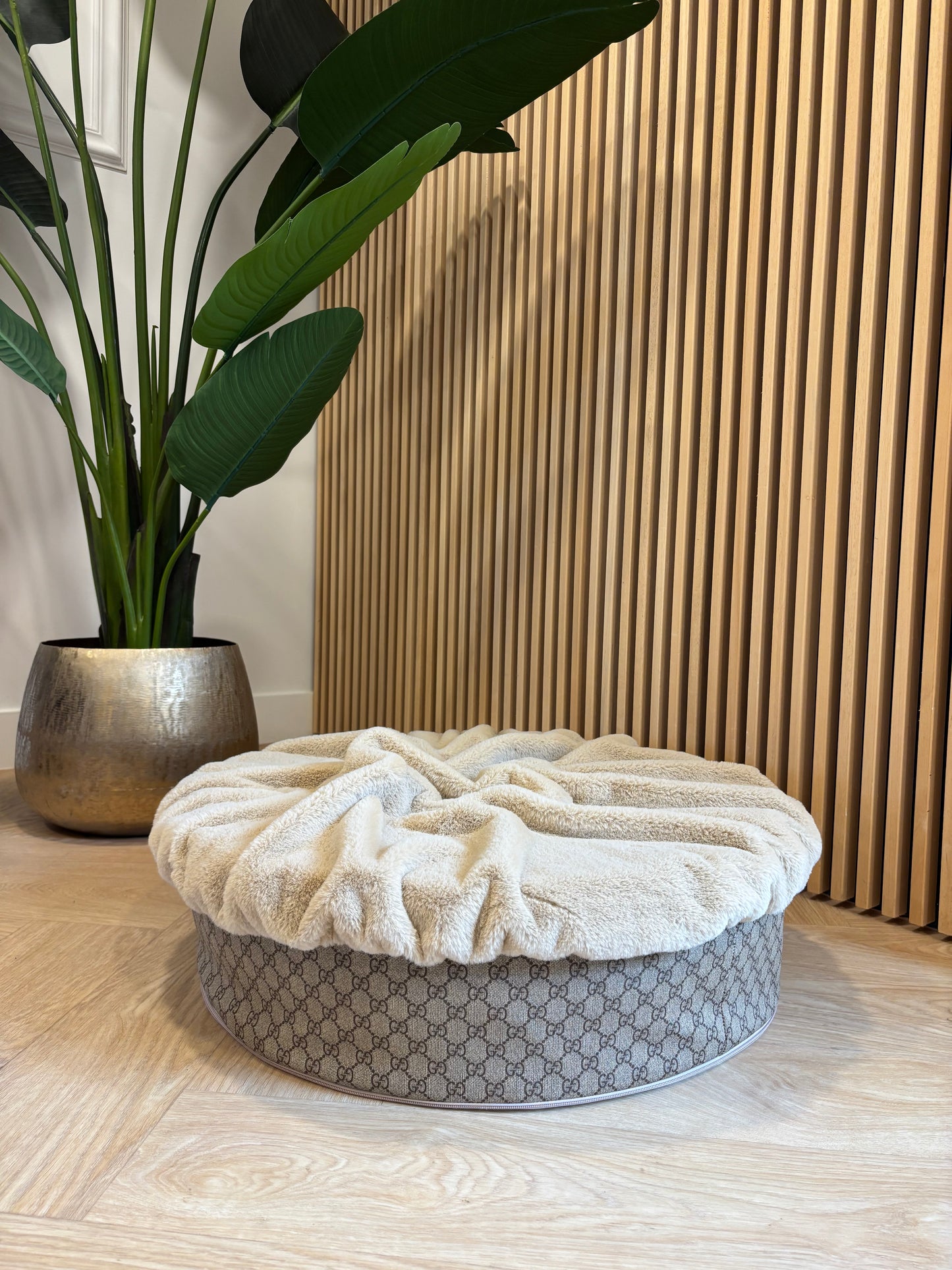 Poef - Leatherlook GG beige