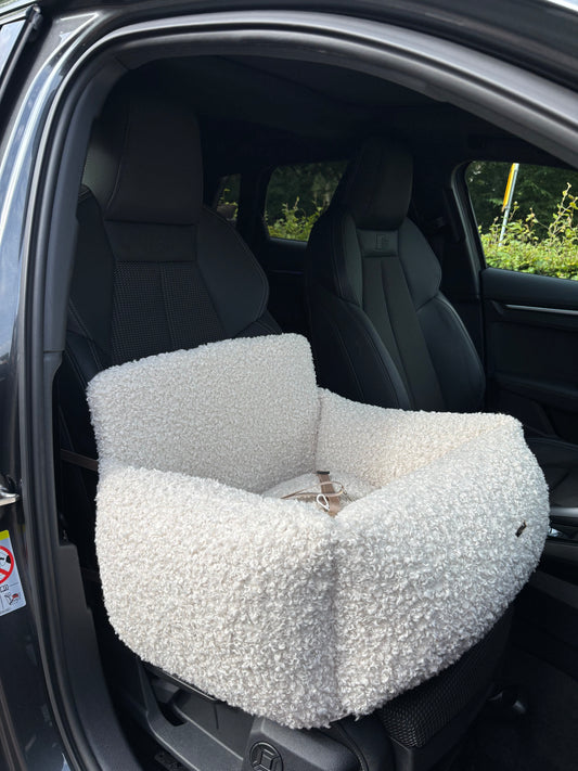 Curly Teddy autostoel offwhite