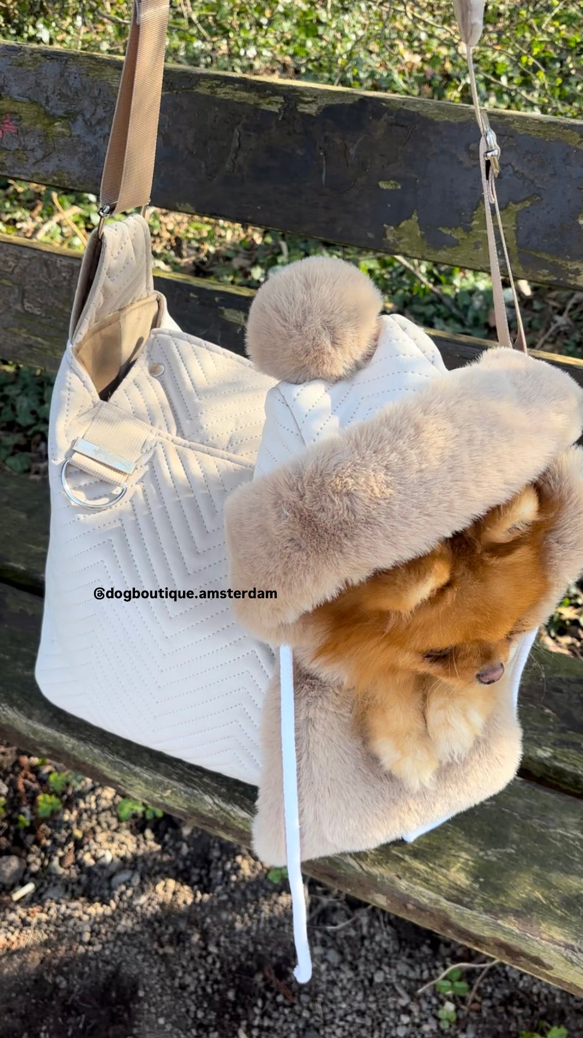 Luxe tas met deken Beige