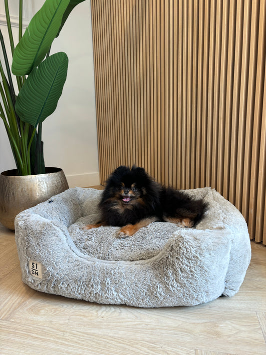 51DN - Zachte mand lichtgrijs/beige