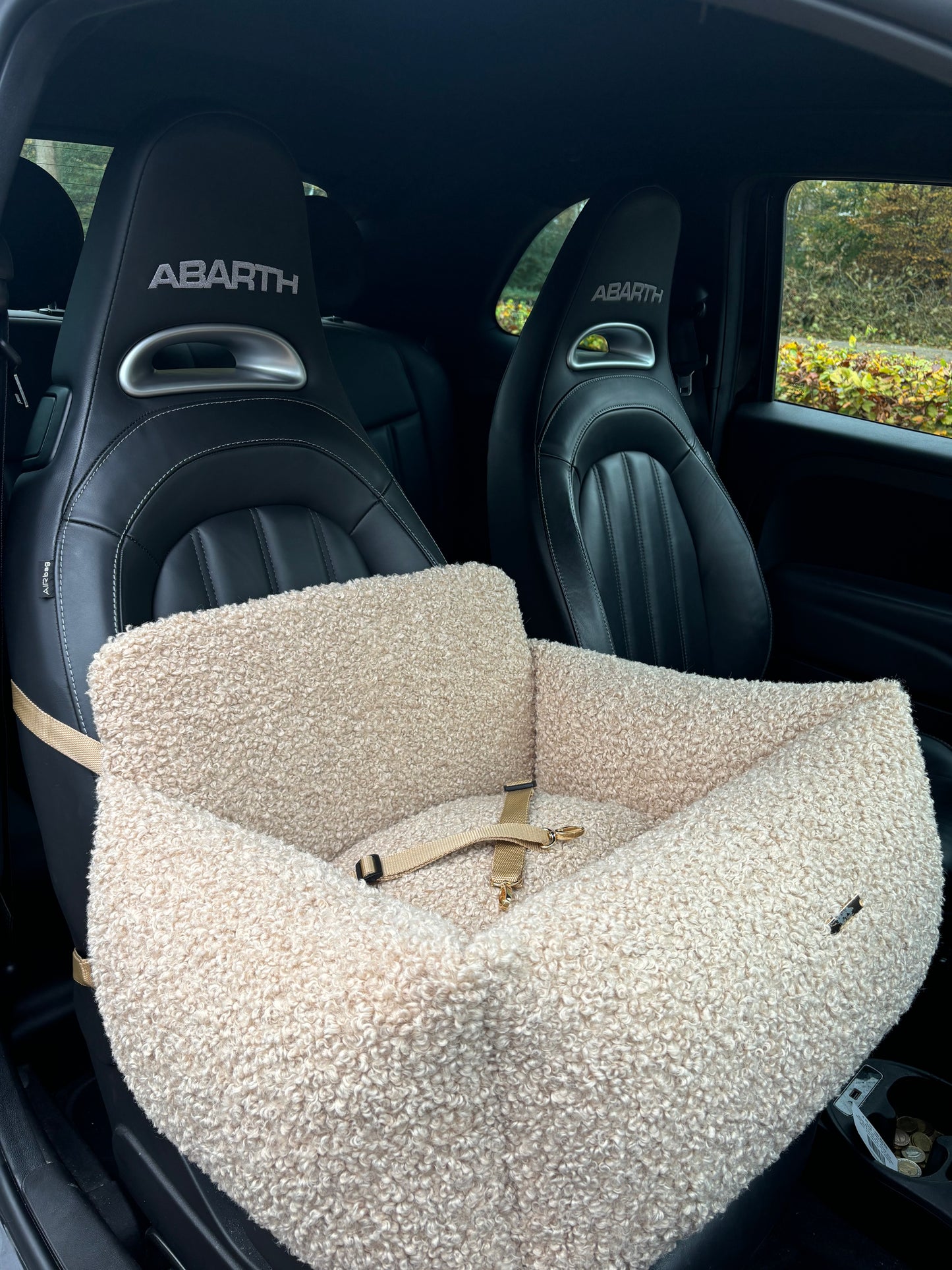 Curly Teddy autostoel beige