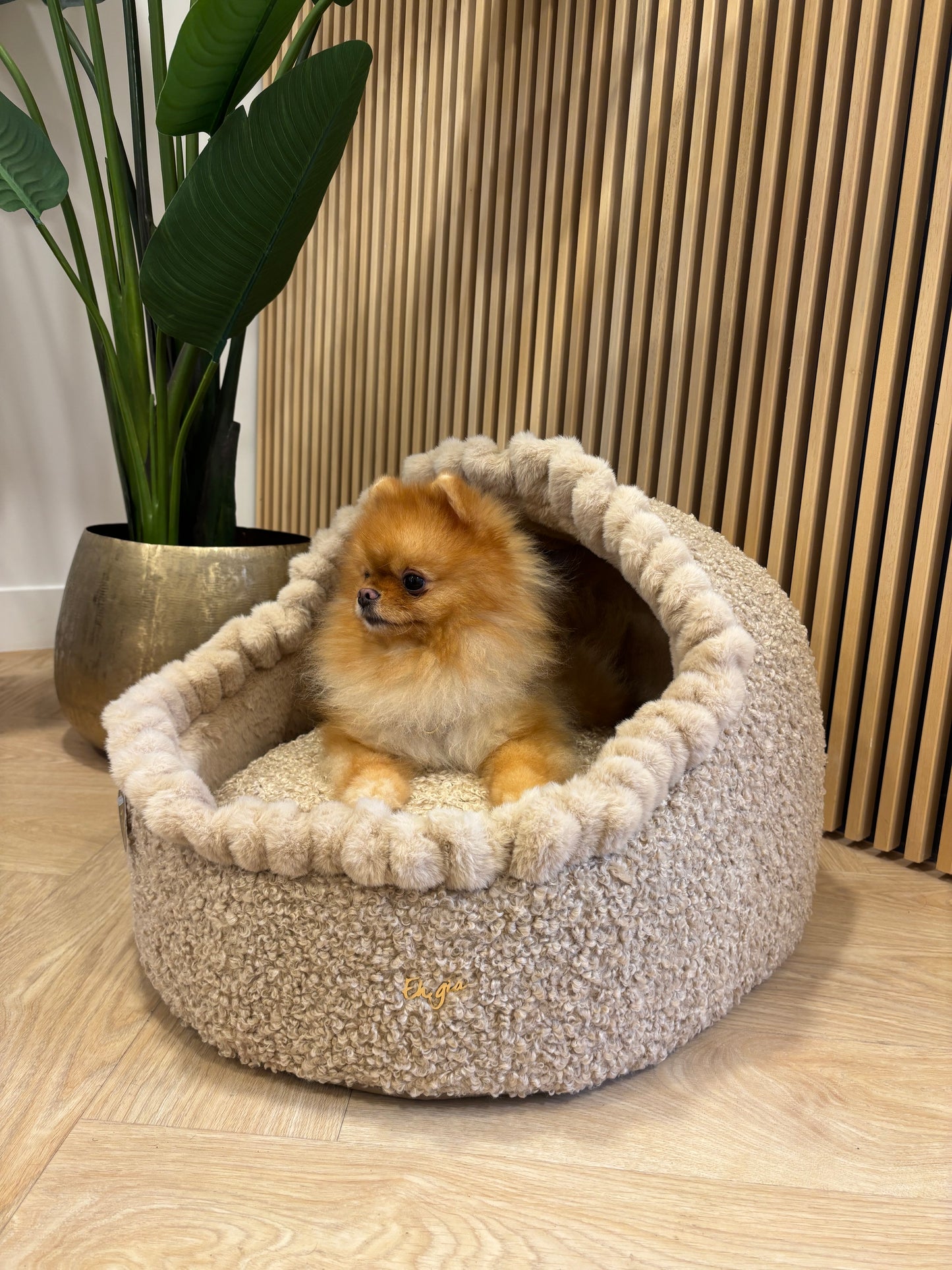 Eh Gia Iglo mand - Curly teddy Beige