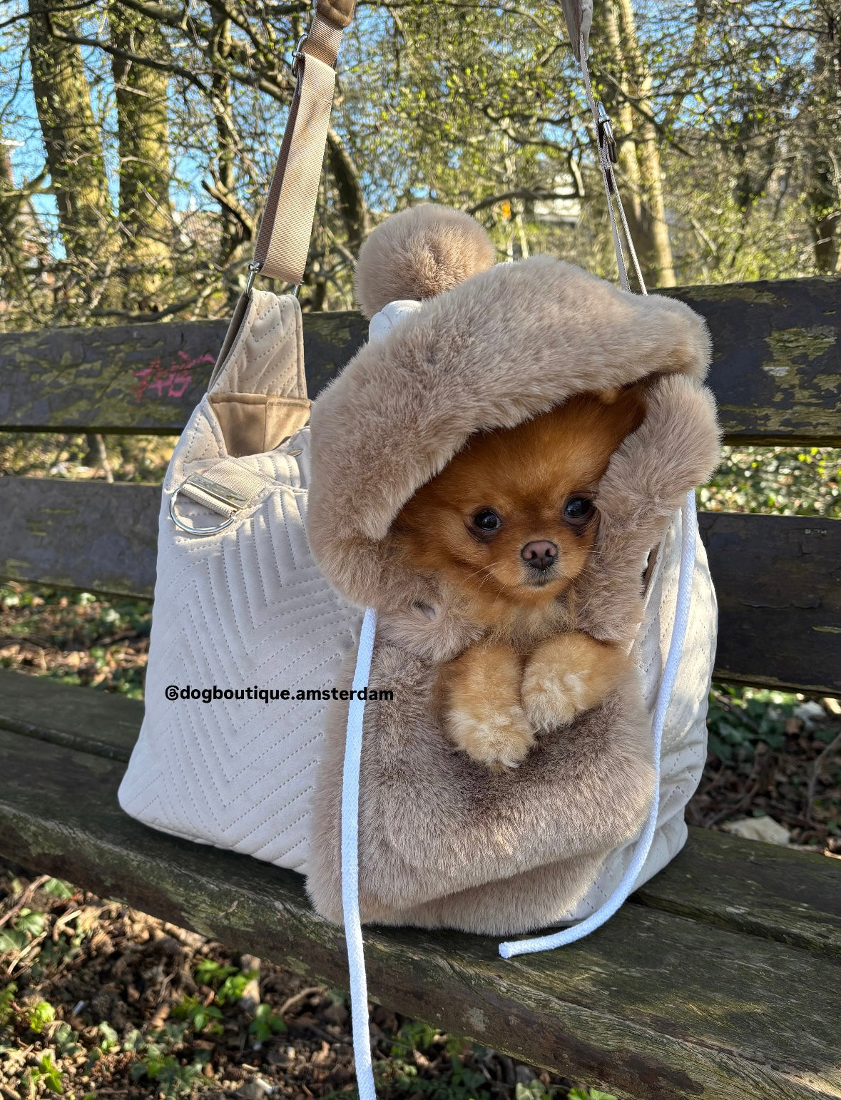 Luxe tas met deken Beige