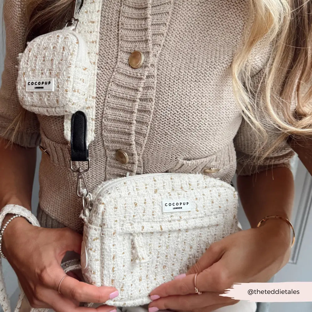 Cocopup London - Uitlaat tas Tweed Beige
