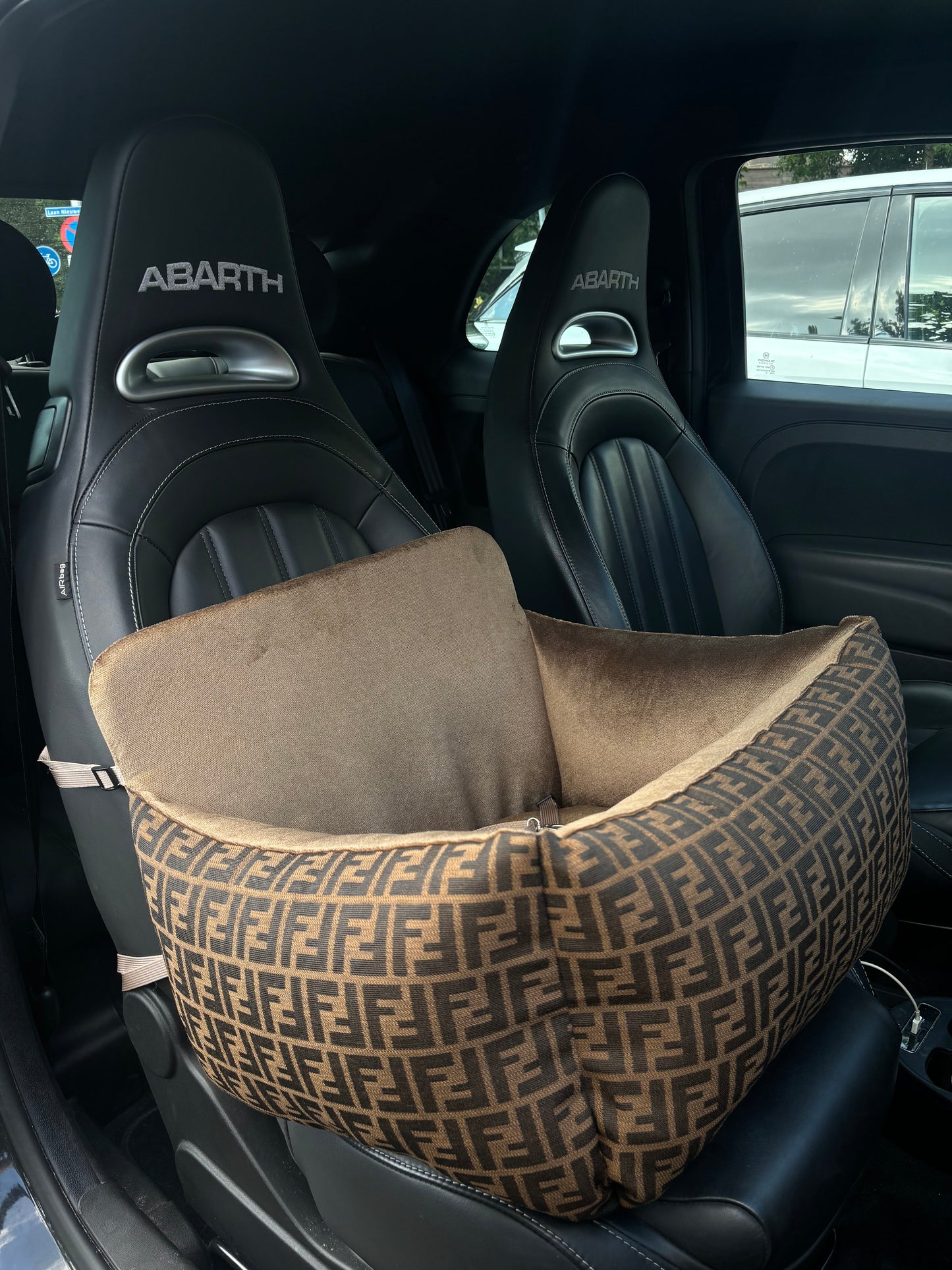 Autostoel FF print bruin brons