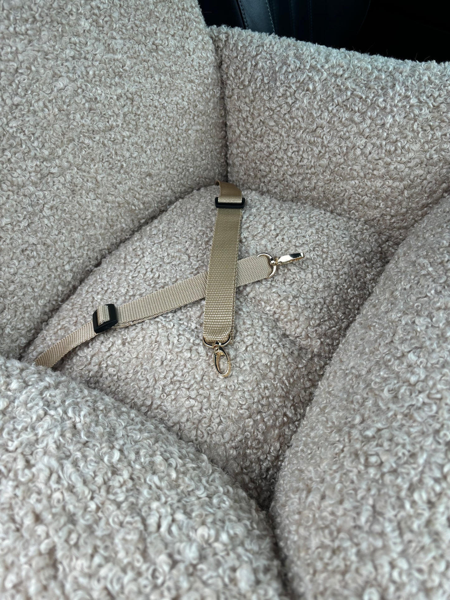 Curly Teddy autostoel beige