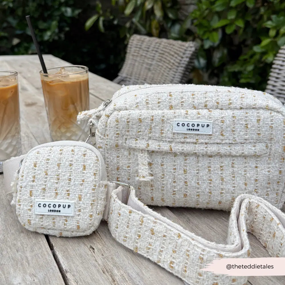 Cocopup London - Uitlaat tas Tweed Beige