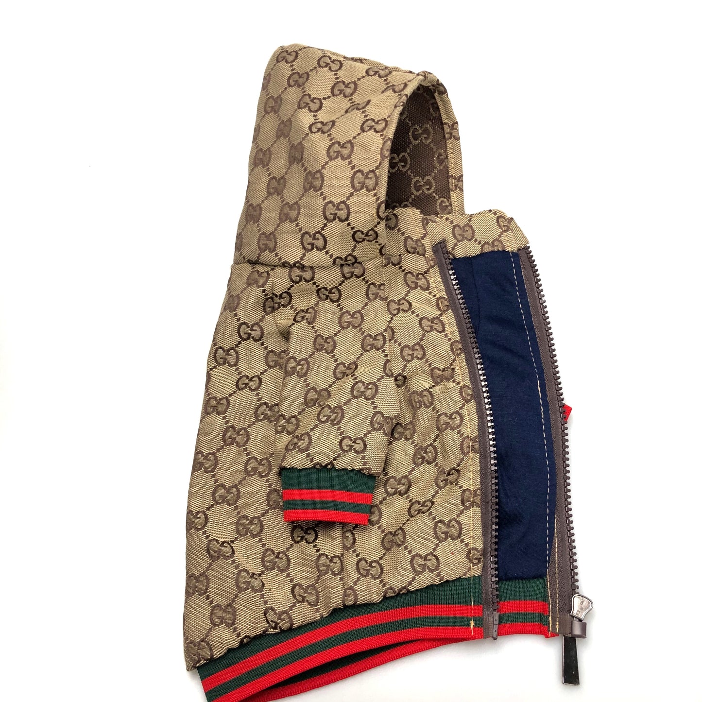 Vest met print bruin