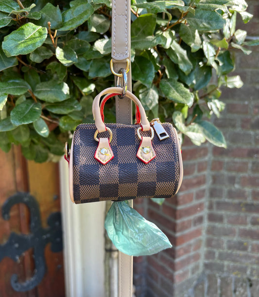 Poepzakhouder - Tasje Speedy bruin blokjes