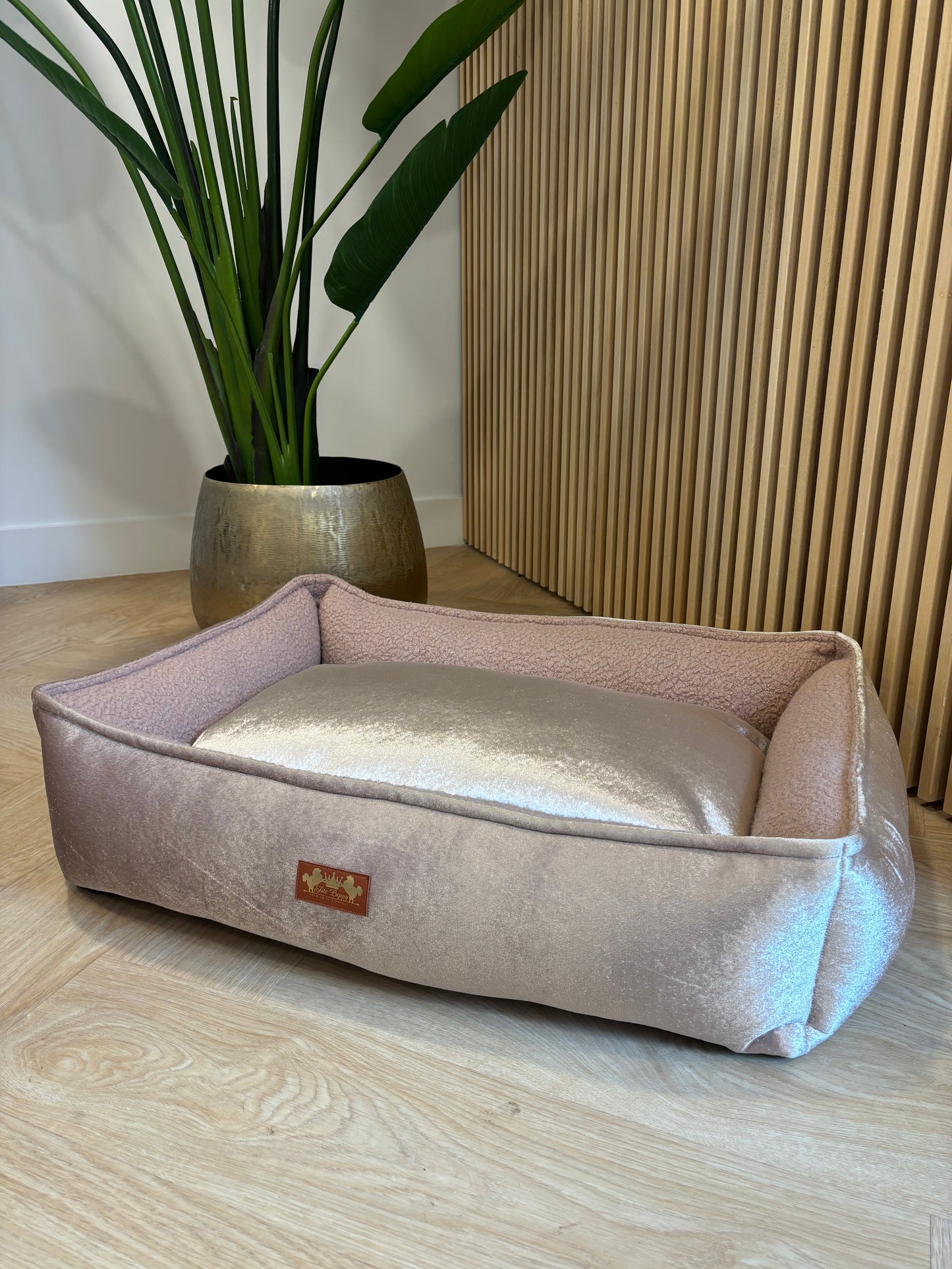 Dog Bed Pink Teddy