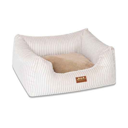 Dog bed beige corduroy