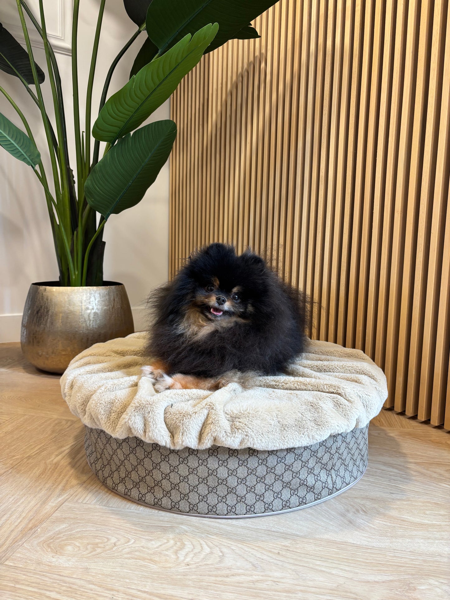 Poef - Leatherlook GG beige