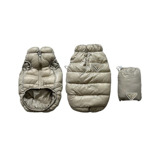 Bodywarmer met logo en opbergzakje beige