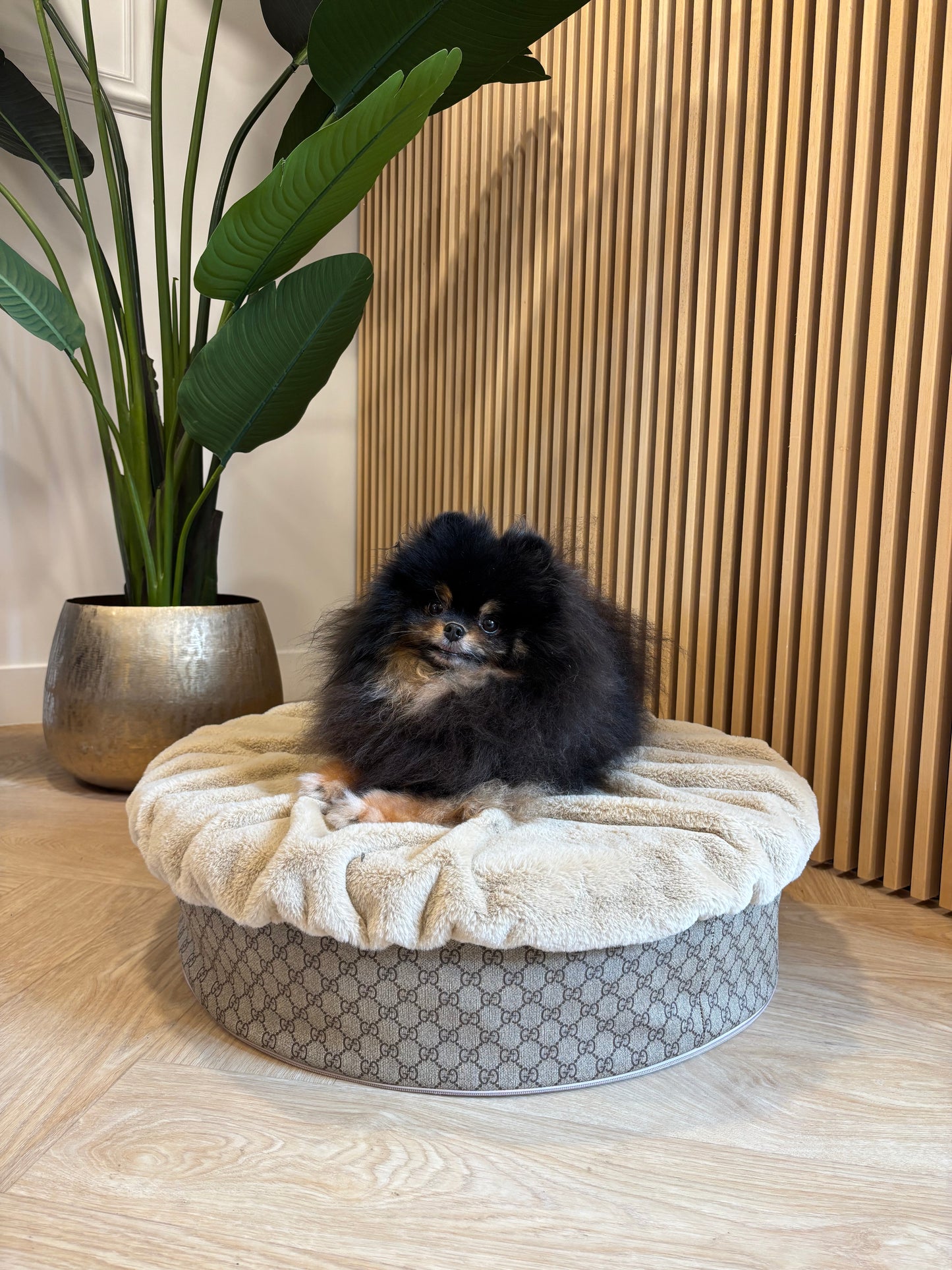 Poef - Leatherlook GG beige