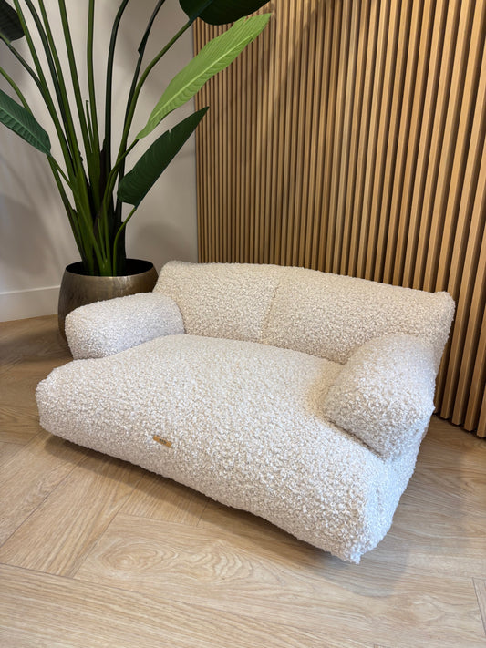 Lounge bed Nala - Curly teddy offwhite
