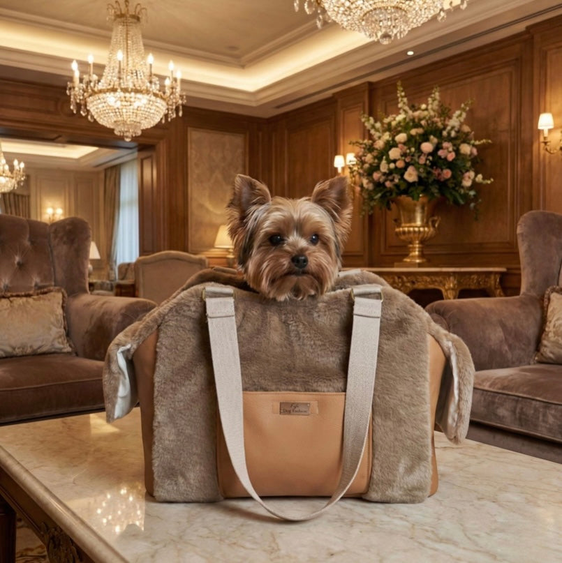 Fifi’s Dog Fashion - Toto tas Caramel fur