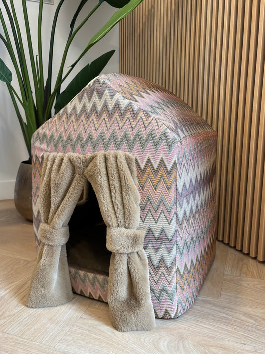 Luxe huisje met gordijnen - Zigzag