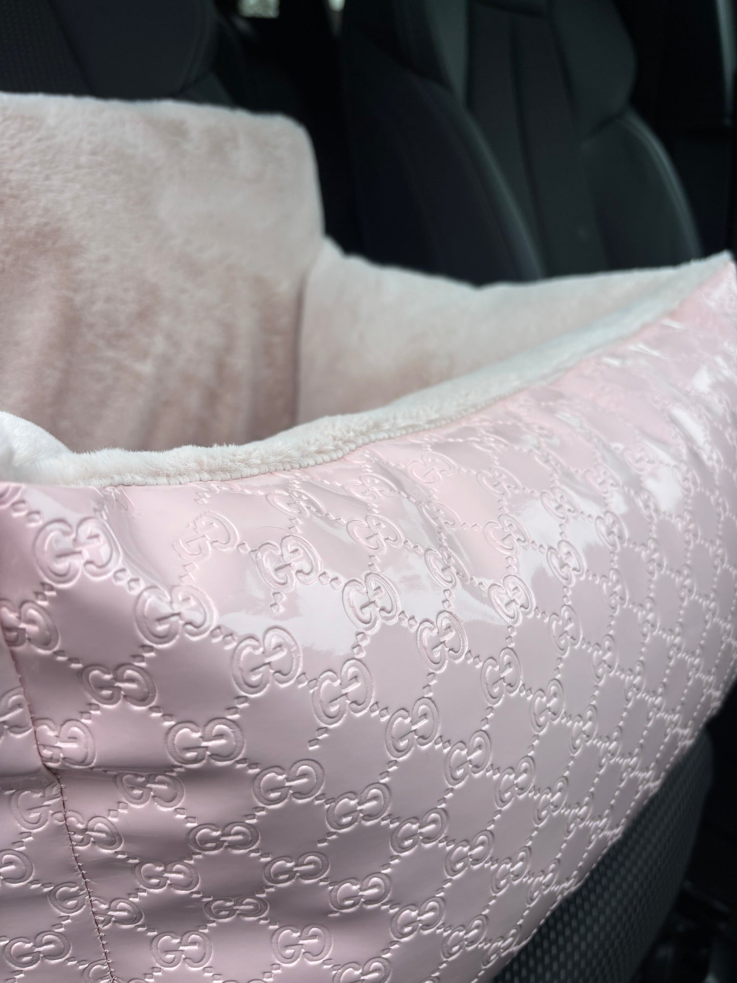 Autostoel leatherlook - GG roze