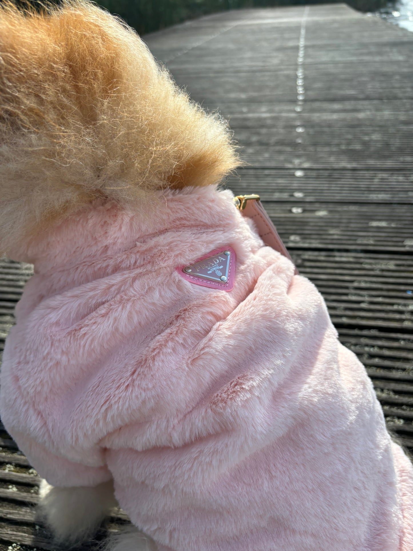 Zachte jas met logo roze