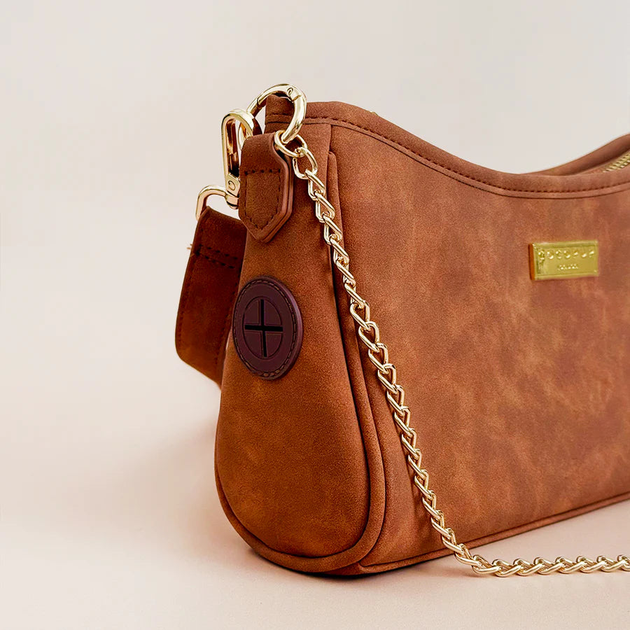 Cocopup London - Suede uitlaat tas bruin