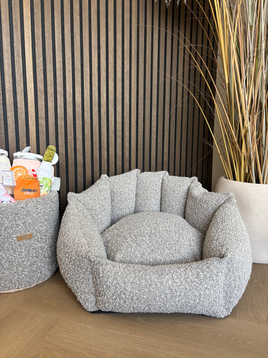 Set Mand Shell met speelgoedbox - Bouclé Taupe