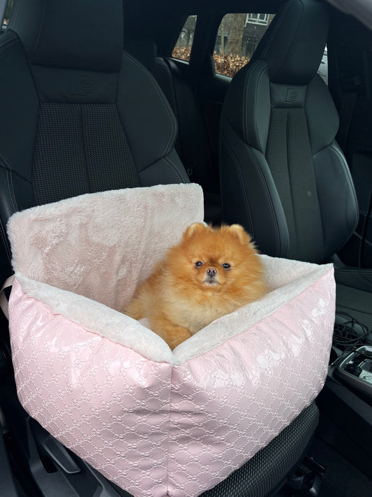 Autostoel leatherlook - GG roze