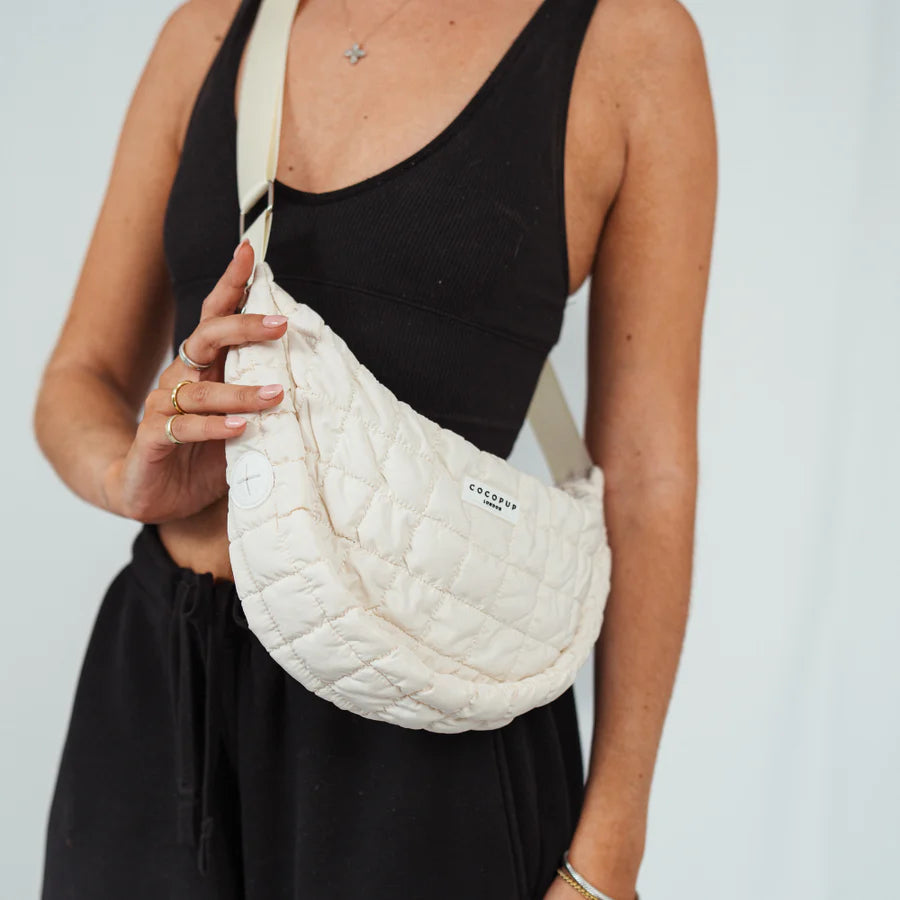 Cocopup London - Crossbody uitlaat tas gebroken wit