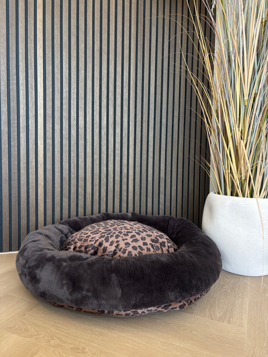 Donut Bed - Leopard Bruin