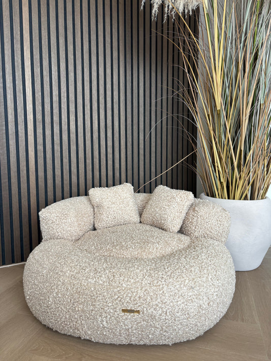 Lounge bed Blade - Curly teddy beige PRE ORDER