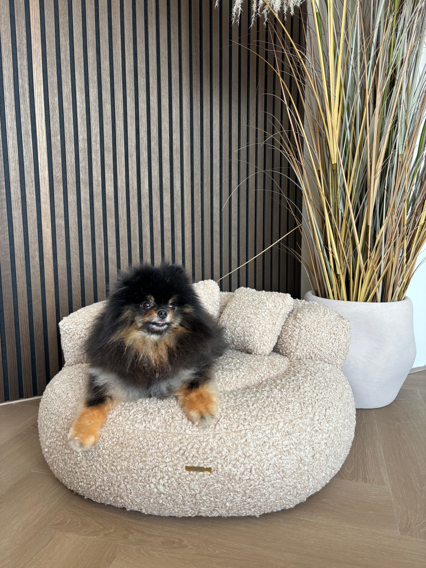 Lounge bed Blade - Curly teddy beige PRE ORDER