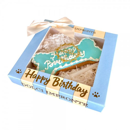 Dolci Impronte Happy Birthday Koek Blauw Bot