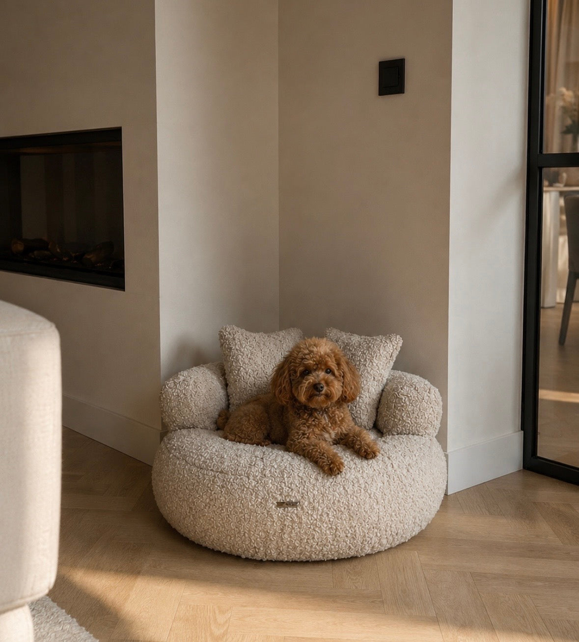 Lounge bed Blade - Curly teddy beige