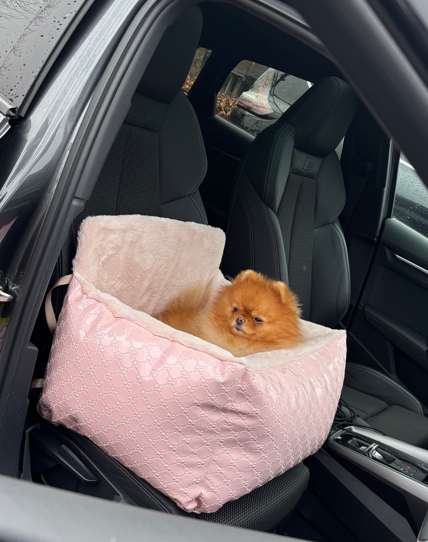 Autostoel leatherlook - GG roze