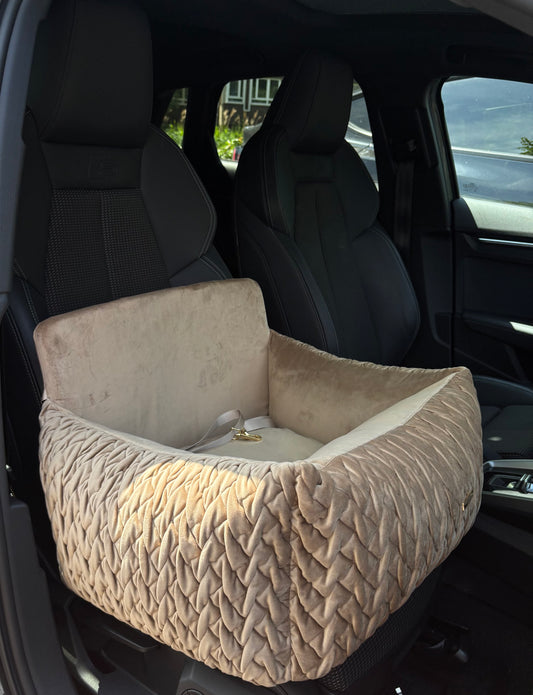 Autostoel Athena Velours donker beige