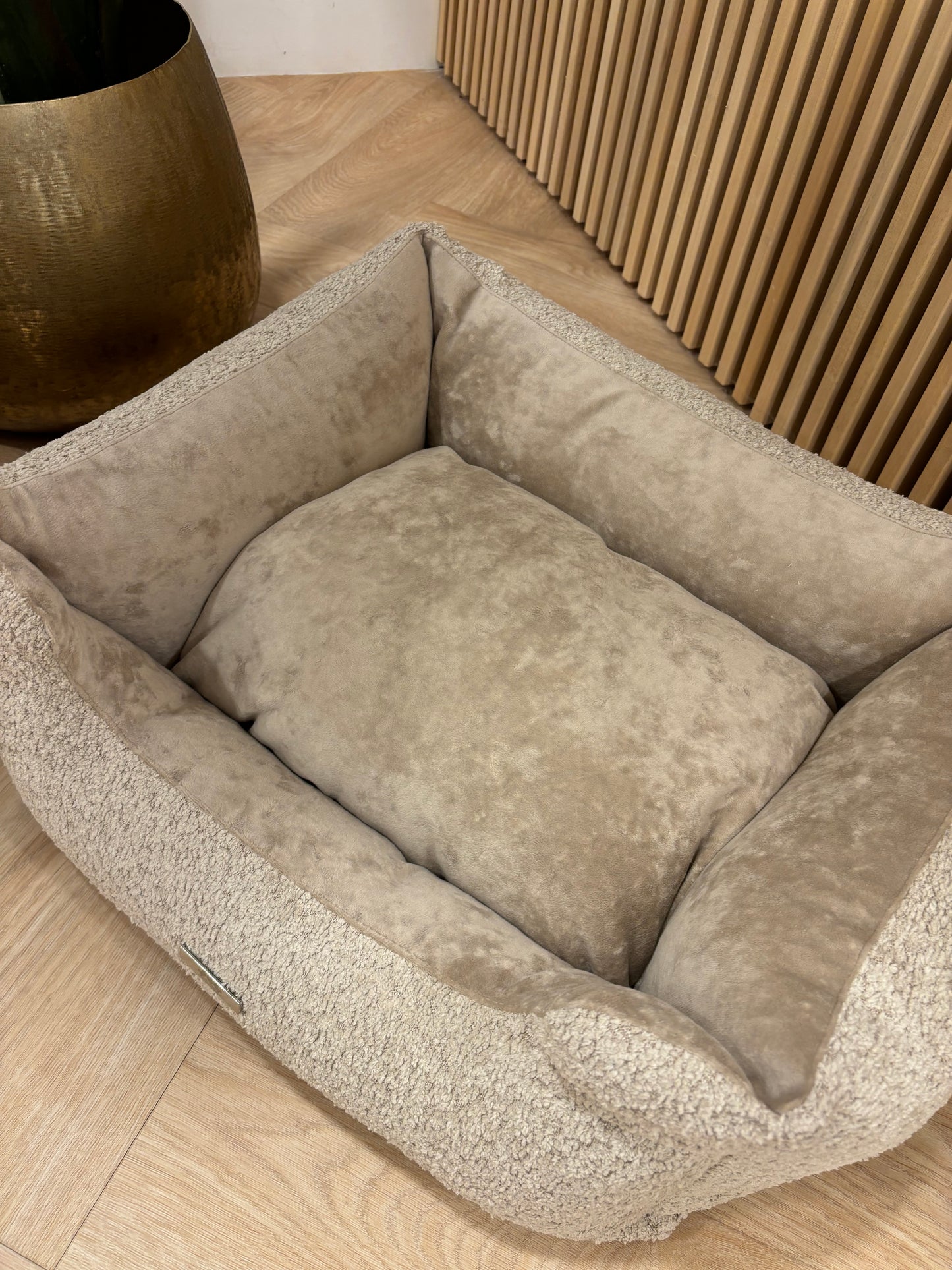 Set mand met speelgoedbox beige