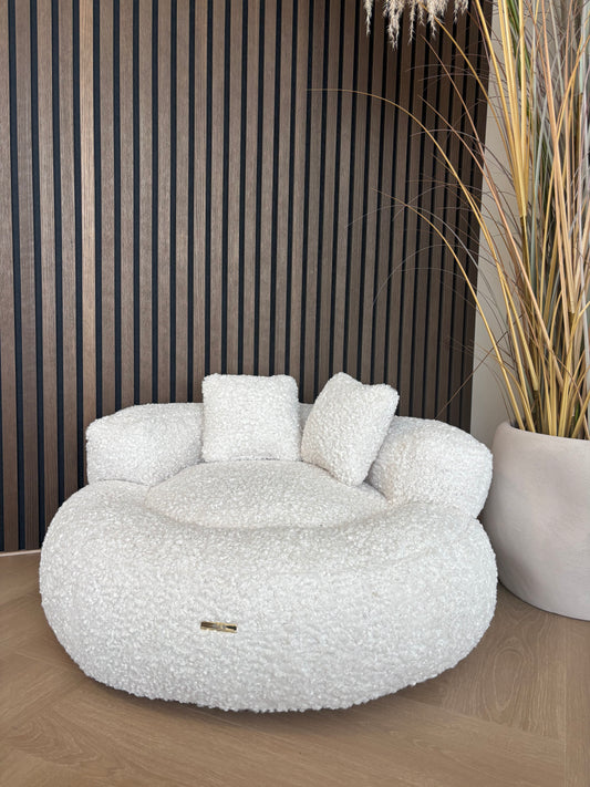 Lounge bed Blade - Curly teddy offwhite
