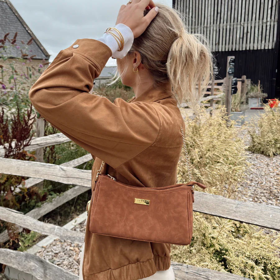 Cocopup London - Suede uitlaat tas bruin