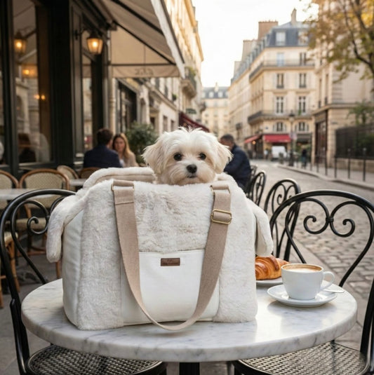 Fifi’s Dog Fashion - Tas Toto Ivory soft fur