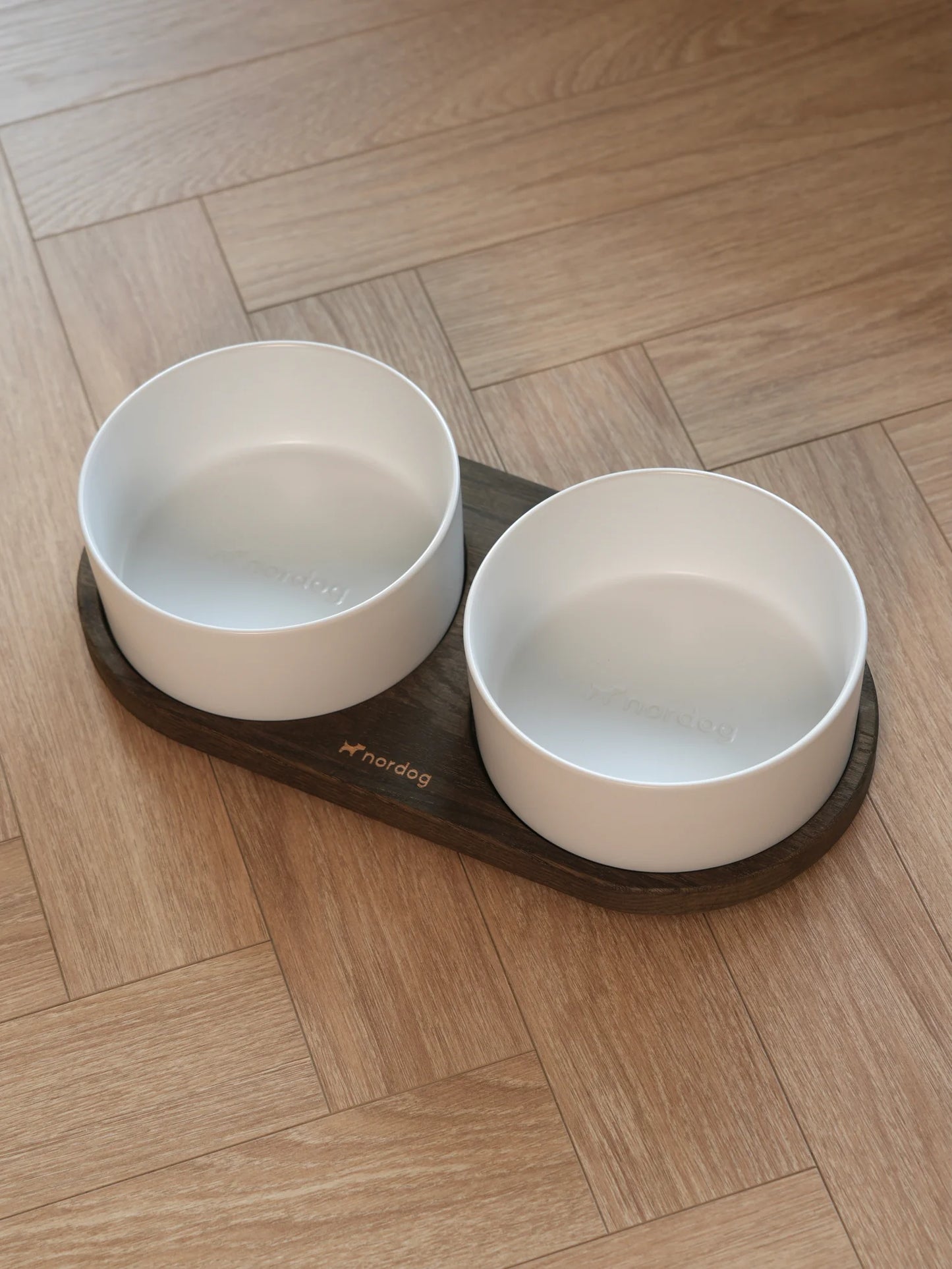 Nordog - Set voerbak/drinkbak Wit