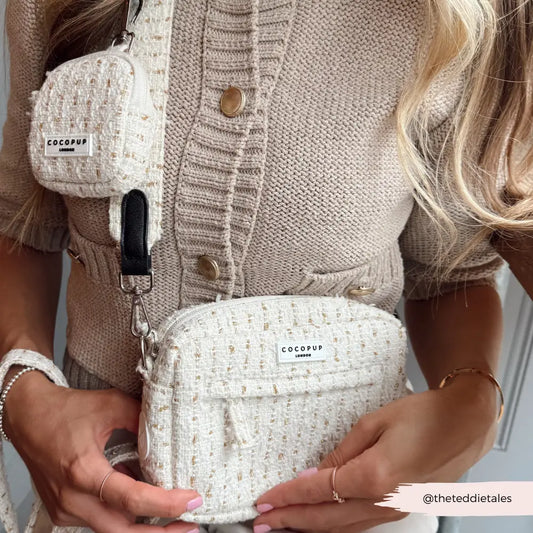 Cocopup London - Uitlaat tas Tweed Beige