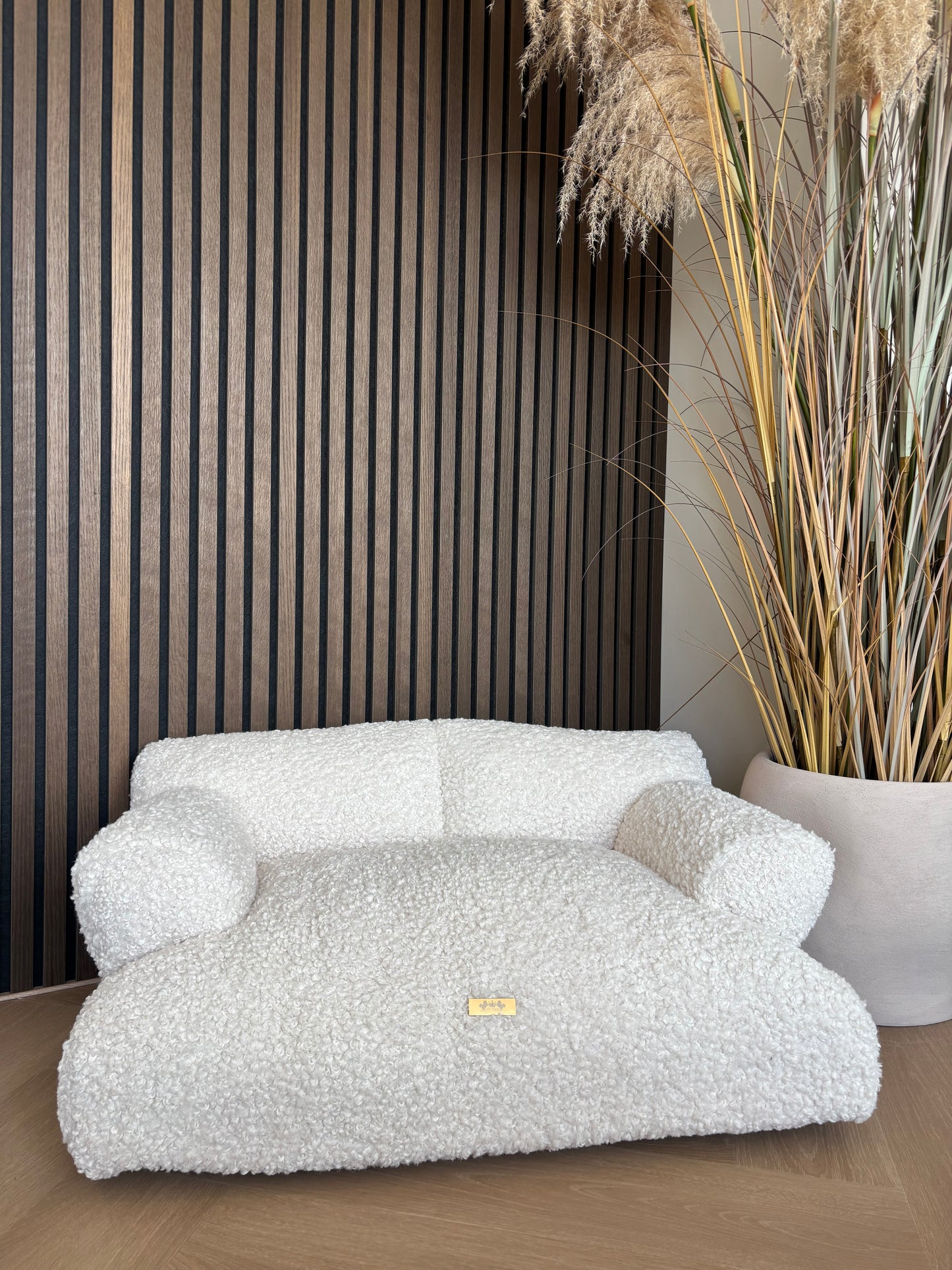 Lounge bed Nala - Curly teddy offwhite